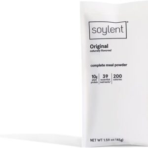 Soylent Complete Nutrition Vegan Protein Meal Replacement Powder Travel Pack, Original, 10 Ct.