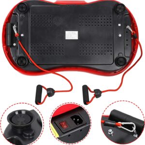 SUPER DEAL Pro Vibration Plate Exercise Machine - Whole Body Workout Vibration Fitness Platform Fit Massage Workout Trainer w/Loop Bands + Bluetooth + Remote, 99 Levels