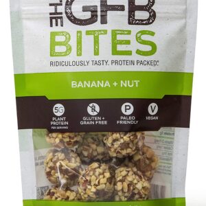 The Gluten Free Bar, Paleo Grain Free Protein Bites, Banana Nut, 4 Ounce (6 Count), Vegan, Dairy Free, Non GMO, Soy Free