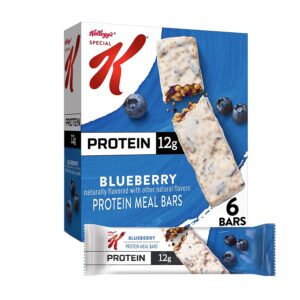 Kellogg's Special K Protein Bars, Meal Replacement, Protein Snacks, Blueberry, 9.5oz Box (6 Bars)